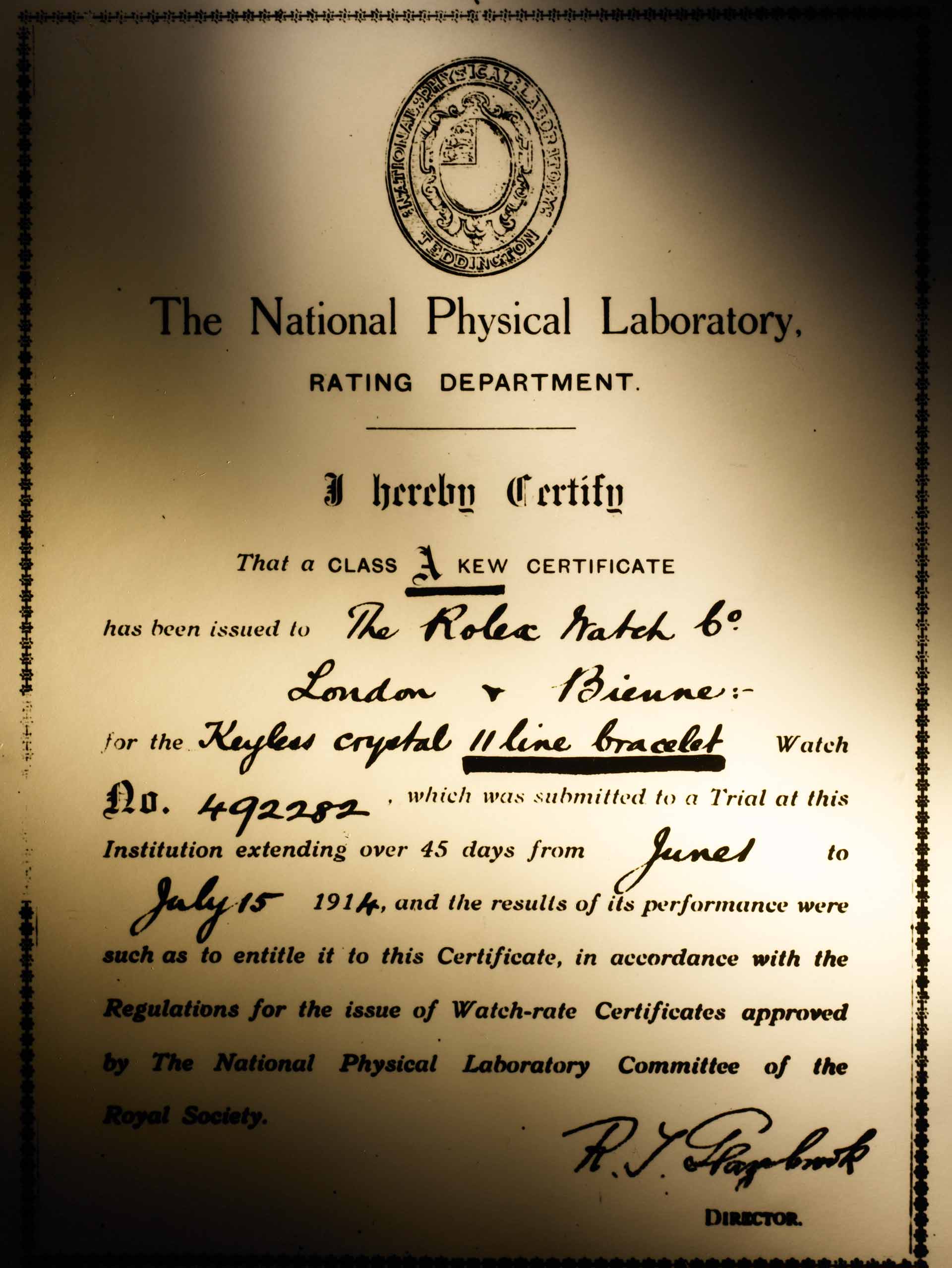 First_class_A_precision_certificate_1914