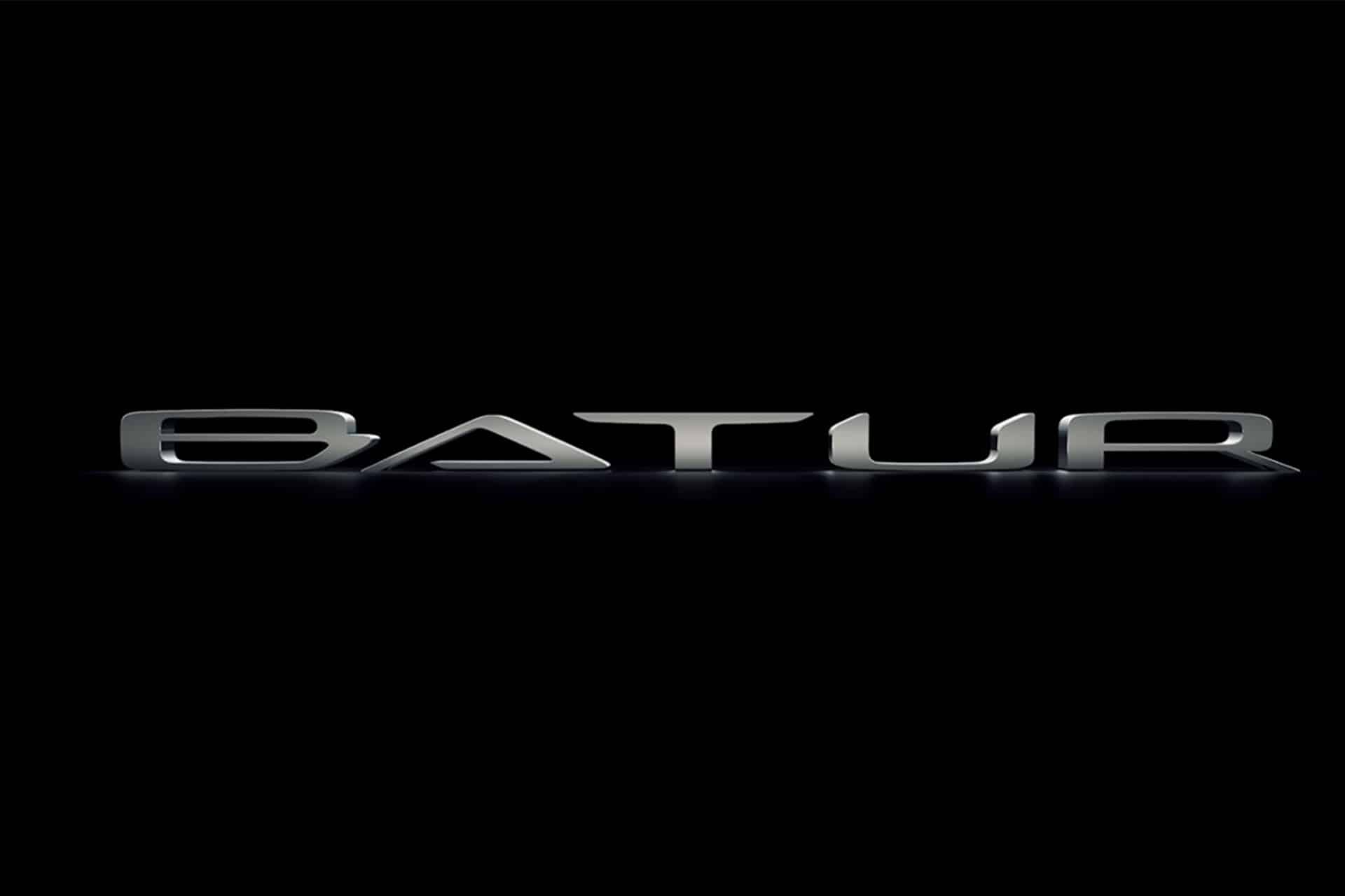 Das Foto zeigt den Namen des neuen Bentley Mulliner Batur